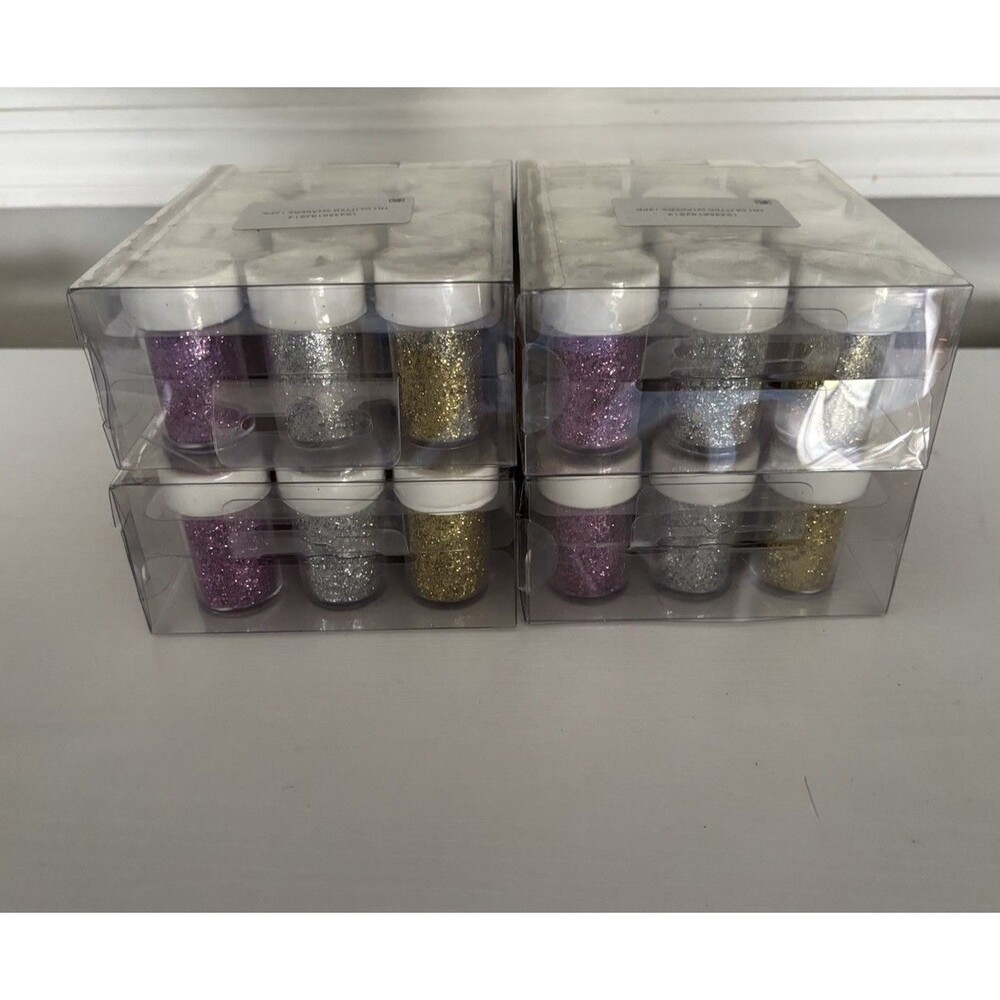 Pack Of 4- Shaker Pack Multicolor Holiday Crafting, 48 Glitters, 12 In Each Pack